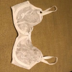 Agent provocateur white lace Demi cup bra